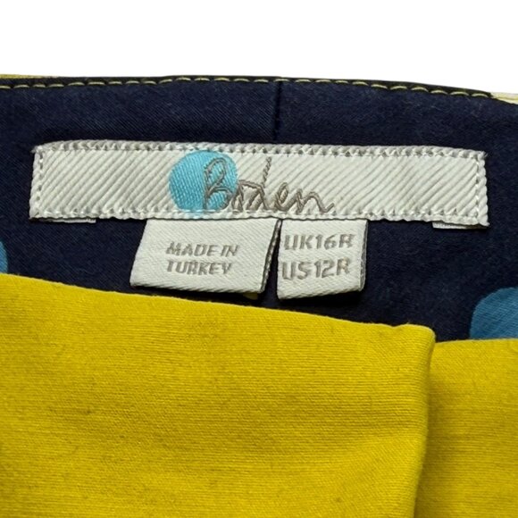 BODEN Women's Pants Yellow Size US 12R. Made in Turkey. 97% Cotton / 3% Elasta - Picture 3 of 13